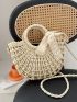 Bow Decor Straw Bag