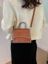 Mini Embroidered Detail Square Bag