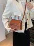 Mini Embroidered Detail Square Bag
