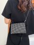 Mini Rhinestone Decor Square Bag
