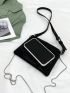 Mini Rhinestone Decor Square Bag
