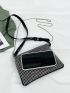 Mini Rhinestone Decor Square Bag
