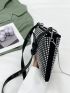 Mini Rhinestone Decor Square Bag