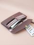 Metal Decor Long Wallet