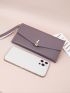 Metal Decor Long Wallet