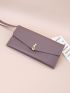 Metal Decor Long Wallet