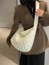 Quilted Design Hobo Bag