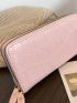Crocodile Embossed Long Wallet