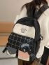 Cartoon & Letter Graphic Functional Backpack