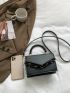 Mini Crocodile Embossed Square Bag