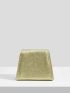 Mini Glitter & Sequin Decor Flap Square Bag