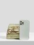 Mini Glitter & Sequin Decor Flap Square Bag