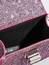 Mini Sequin Decor Flap Square Bag