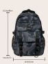 Men Camo Patch Letter Patch Travel Backpack