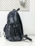 Men Camo Patch Letter Patch Travel Backpack