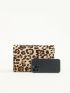 Leopard Pattern Metal Decor Square Bag