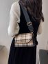Mini Plaid Flap Square Bag