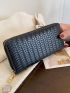 Braided Embossed Long Wallet