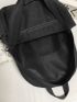Men Letter Patch Decor Casual Daypack