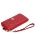 Metal Decor Quilted Long Wallet