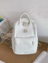 Men Letter Patch Backpack