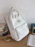 Men Letter Patch Backpack