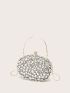 Mini Rhinestone Decor Box Bag
