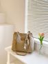 Twilly Scarf Decor Shoulder Tote Bag, Mothers Day Gift For Mom