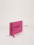 Neon Pink Tassel Decor Square Bag