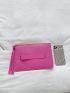 Neon Pink Tassel Decor Square Bag