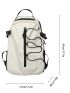 Drawstring Decor Functional Backpack