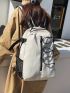 Drawstring Decor Functional Backpack