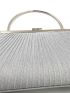 Medium Ruched Bag Silver Metal Decor Top Handle