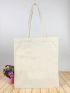 Small Shopper Bag Cute Bear Print Polyester For Shopping