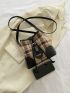 Mini Plaid Pattern Bucket Bag