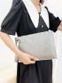 Glitter Grommet Eyelet Decor Square Bag