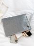 Glitter Grommet Eyelet Decor Square Bag