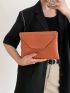 Snap Button Straw Bag