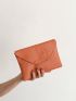 Snap Button Straw Bag