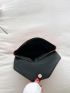 Snap Button Straw Bag