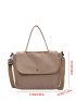 Snap Button Square Bag