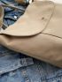 Snap Button Square Bag