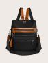 Minimalist Colorblock Functional Backpack