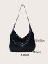 Quilted Design Hobo Bag