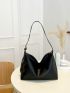 Large Capacity Hobo Bag Solid Color