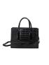 Crocodile Embossed Handbag, Trendy PU Top Handle Purse, Women's Solid Color Shoulder Bag