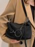 Chain Decor Hobo Bag