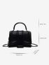 Mini Crocodile Embossed Chain Flap Square Bag