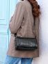 Crocodile Embossed Bucket Bag