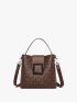 Letter Graphic Satchel Bag